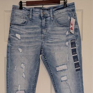 BKE Jake Straight Leg Distressed Denim Jeans Size 33X34